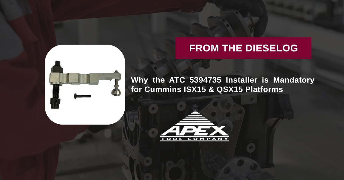 ATC 5394735 Heavy Duty Cummins ISX15 QSX15 Diesel Engine Fuel Injector Cup Sleeve Expansion Ring Installer Tool Kit